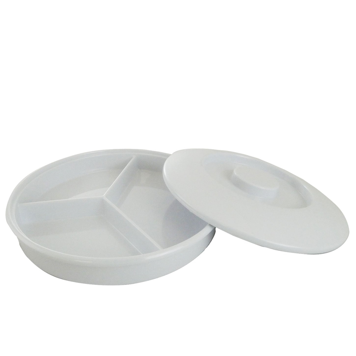 Picture of Yanco NS-608-1W 8.25 in. Nessico Deep Divided Server with Lid, White - Pack of 12