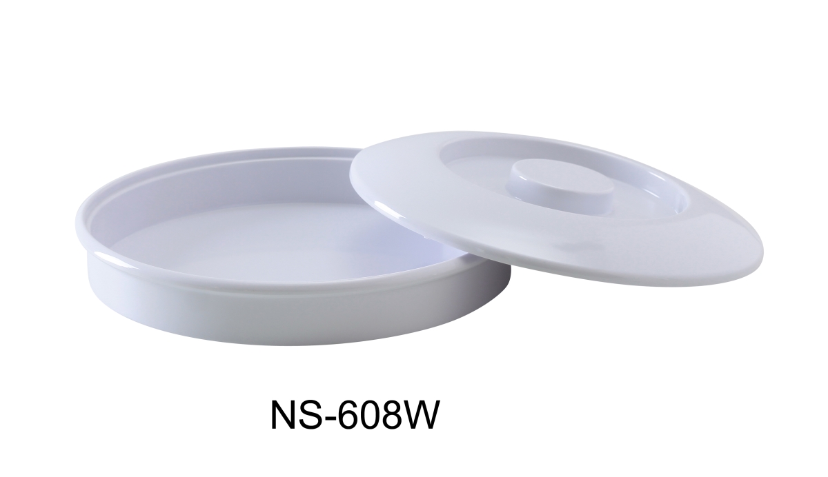Picture of Yanco NS-608W 8.25 in. Nessico Tortilla Server with Lid, White - Pack of 12
