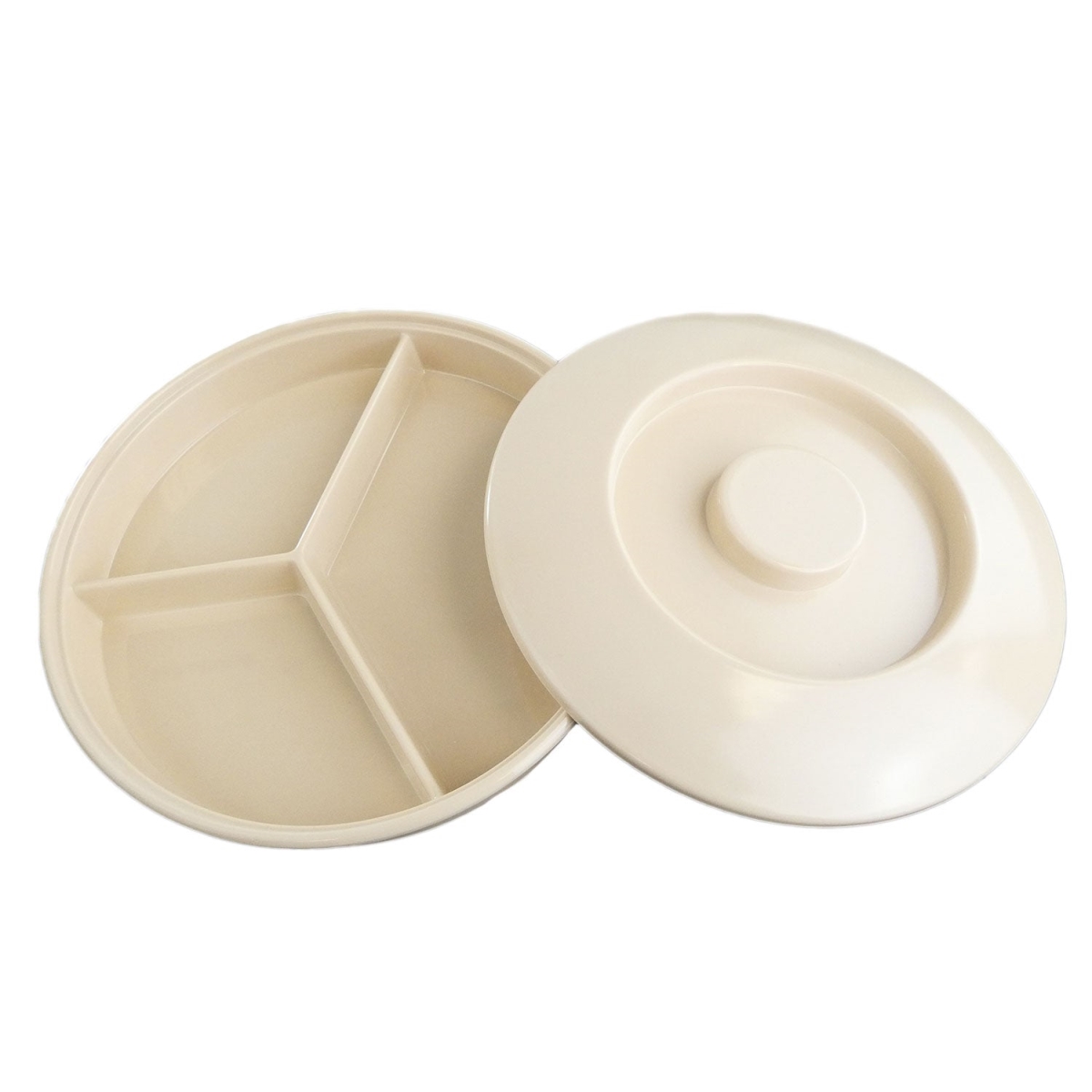Picture of Yanco NS-608-1T 8.25 in. Nessico Deep Divided Server with Lid, Tan - Pack of 12