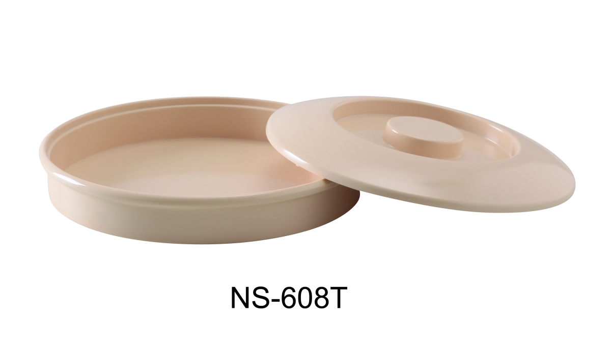 Picture of Yanco NS-608T 8.25 in. Nessico Tortilla Server with Lid, Tan - Pack of 12
