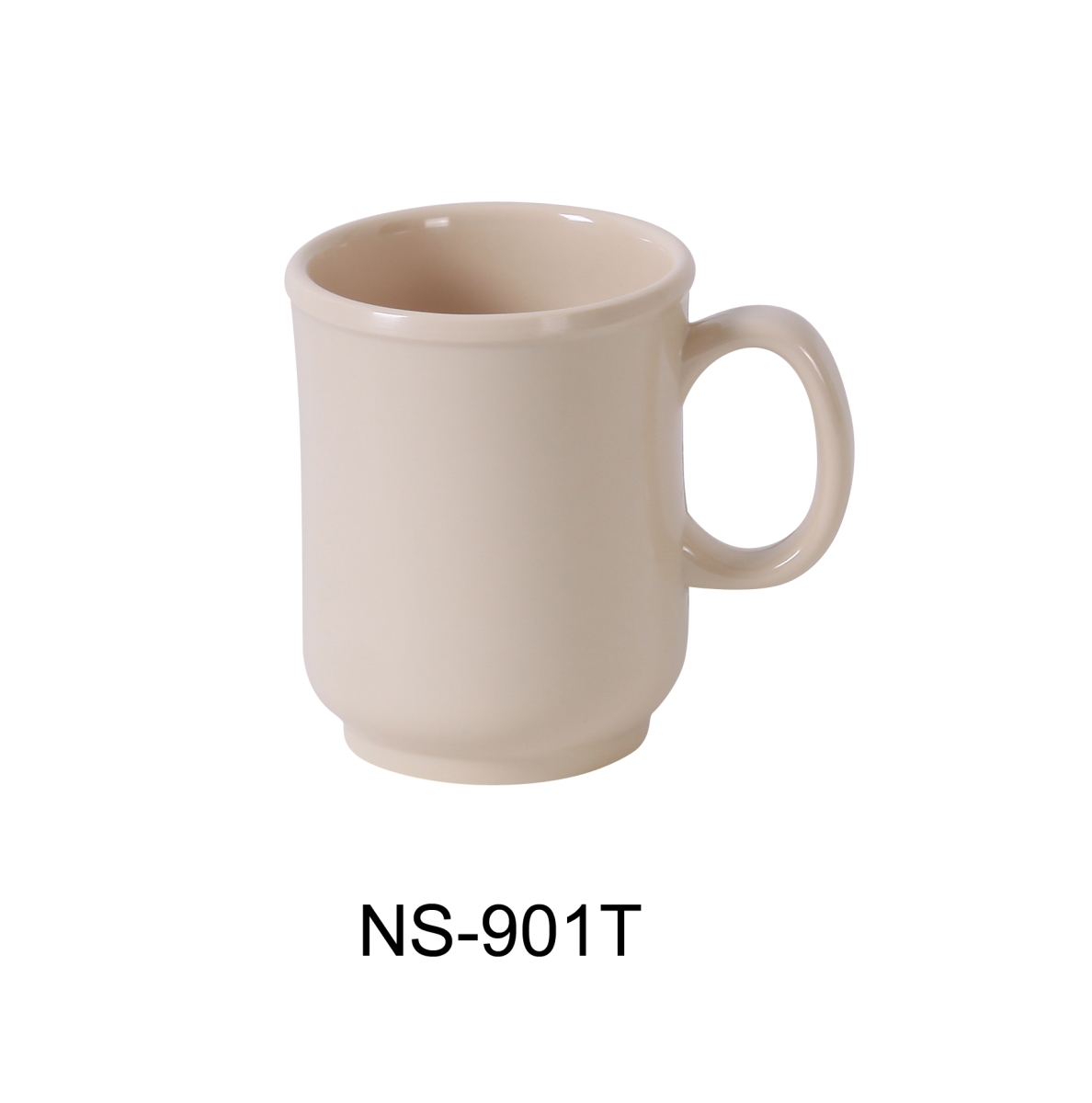 Picture of Yanco NS-901T 8 oz Nessico Coffee & Tea Mug, Tan - 2.875 x 3.5 in. - Pack of 48