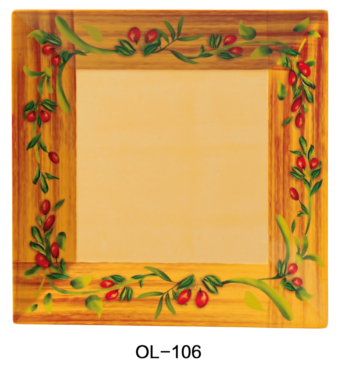 Picture of Yanco OL-106 6 in. Square Plate, Olive - Pack of 48