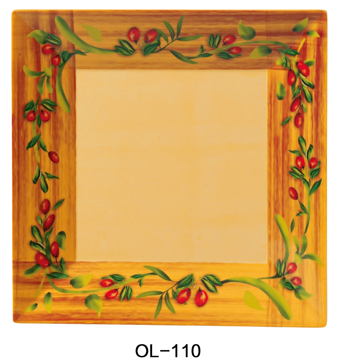 Picture of Yanco OL-110 10 in. Square Plate, Olive - Pack of 24