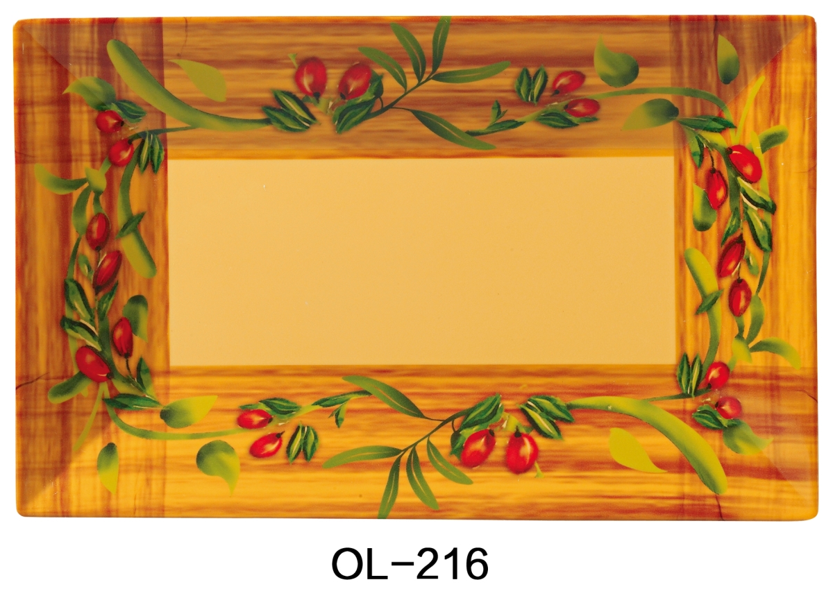 Picture of Yanco OL-216 16 x 9.5 in. Rectangular Plate, Olive - Pack of 12