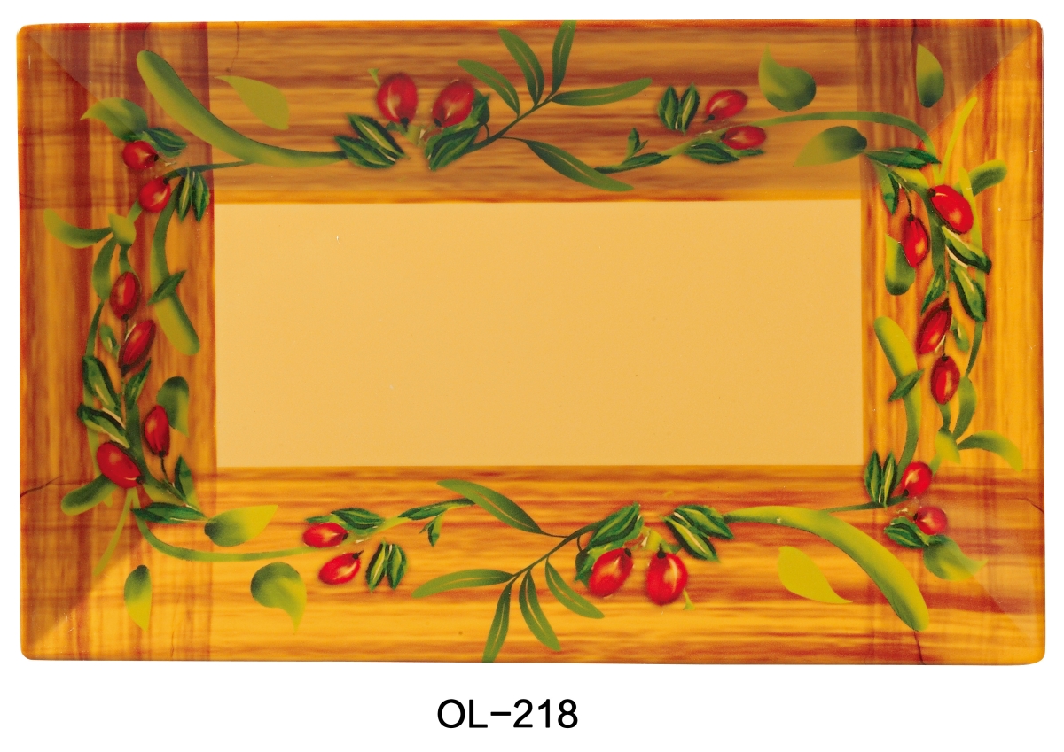 Picture of Yanco OL-218 18 x 10.5 in. Rectangular Plate, Olive - Pack of 12