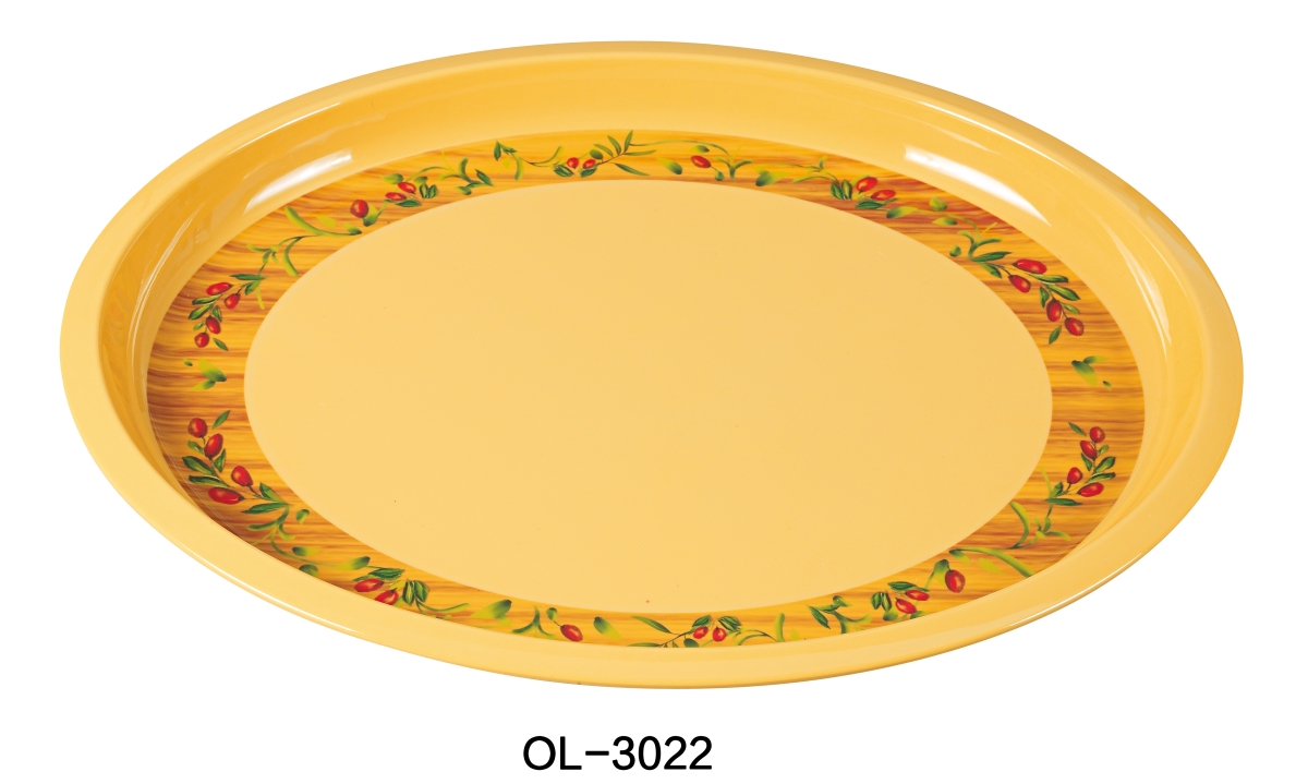 Picture of Yanco OL-3022 22 x 18 x 1.25 in. Turkey Platter, Olive - Pack of 6