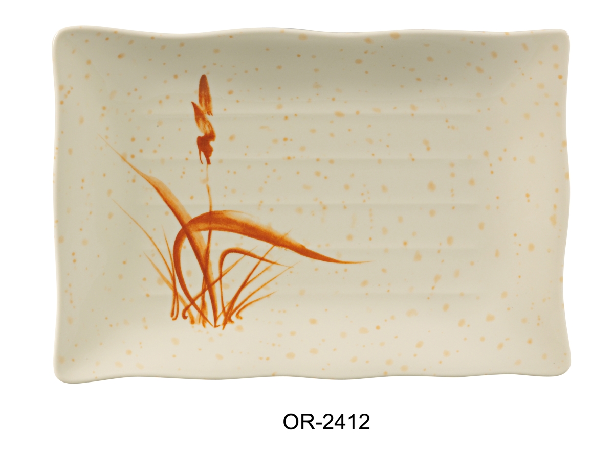 Picture of Yanco OR-2412 11 x 8 in. Orchis Rectangular Plate - Pack of 36