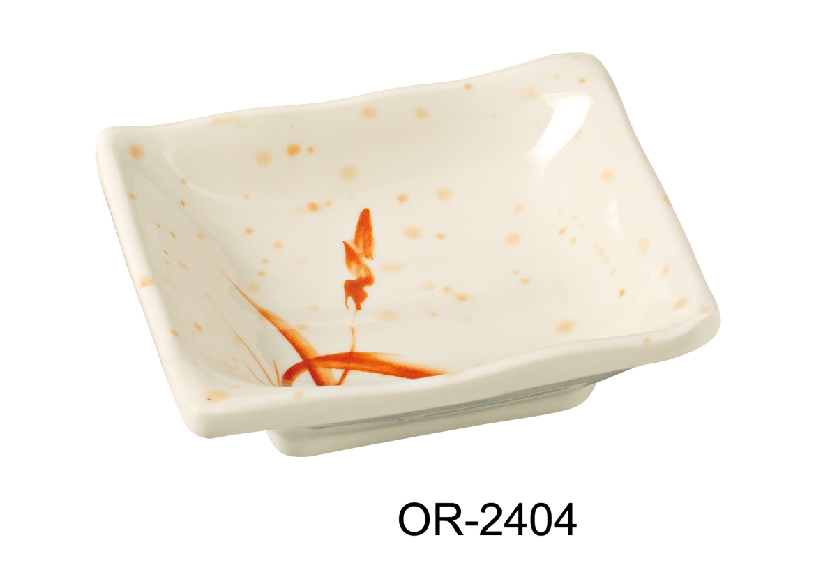 Picture of Yanco OR-2404 4 x 4 in. Orchis Square Sauce Dish&#44; Gold - Pack of 72
