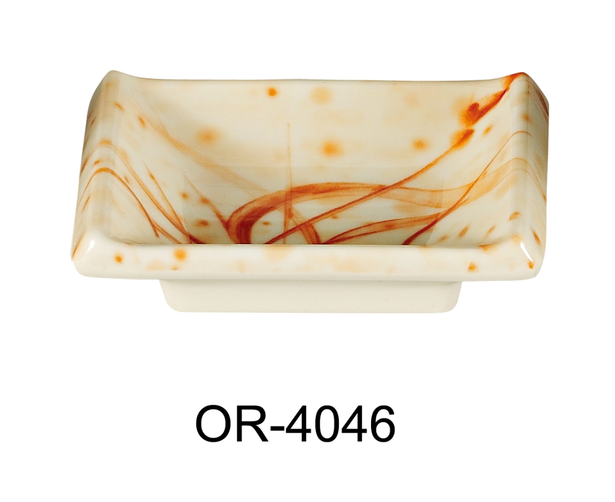 Picture of Yanco OR-4046 3.75 x 2.5 in. Orchis Rectangular Sauce Dish&#44; Gold - Pack of 72