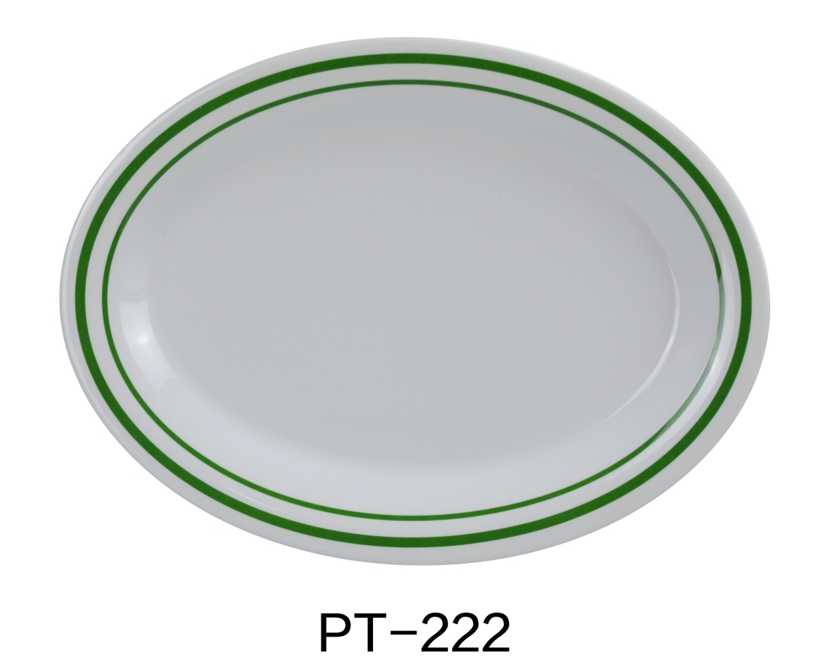 Picture of Yanco PT-222 12 x 9 x 1 in. Pine Tree Oval Platter - Pack of 12