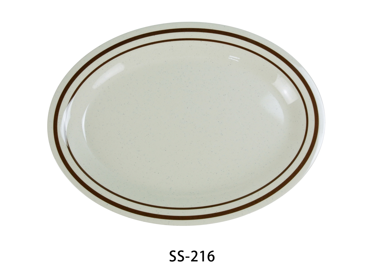 Picture of Yanco SS-216 16 x 12 in. Sesame Oval Platter - Pack of 12