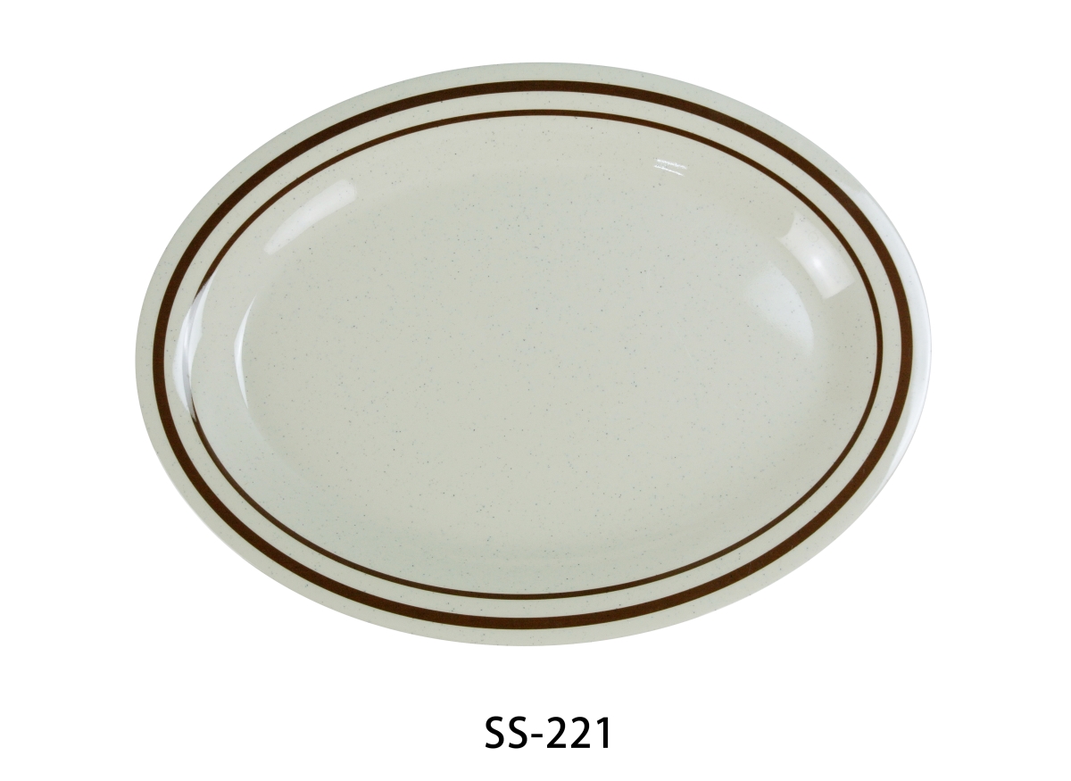 Picture of Yanco SS-221 11.5 x 8 x 0.75 in. Sesame Oval Platter - Pack of 24
