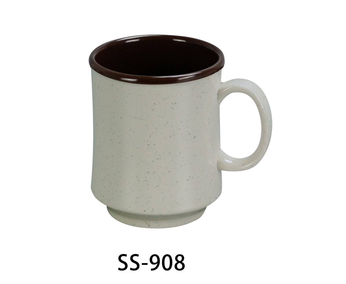 Picture of Yanco SS-908 8 oz Sesame Two-Tone Coffee & Tea Mug - 3.75 x 3 oz - Pack of 48