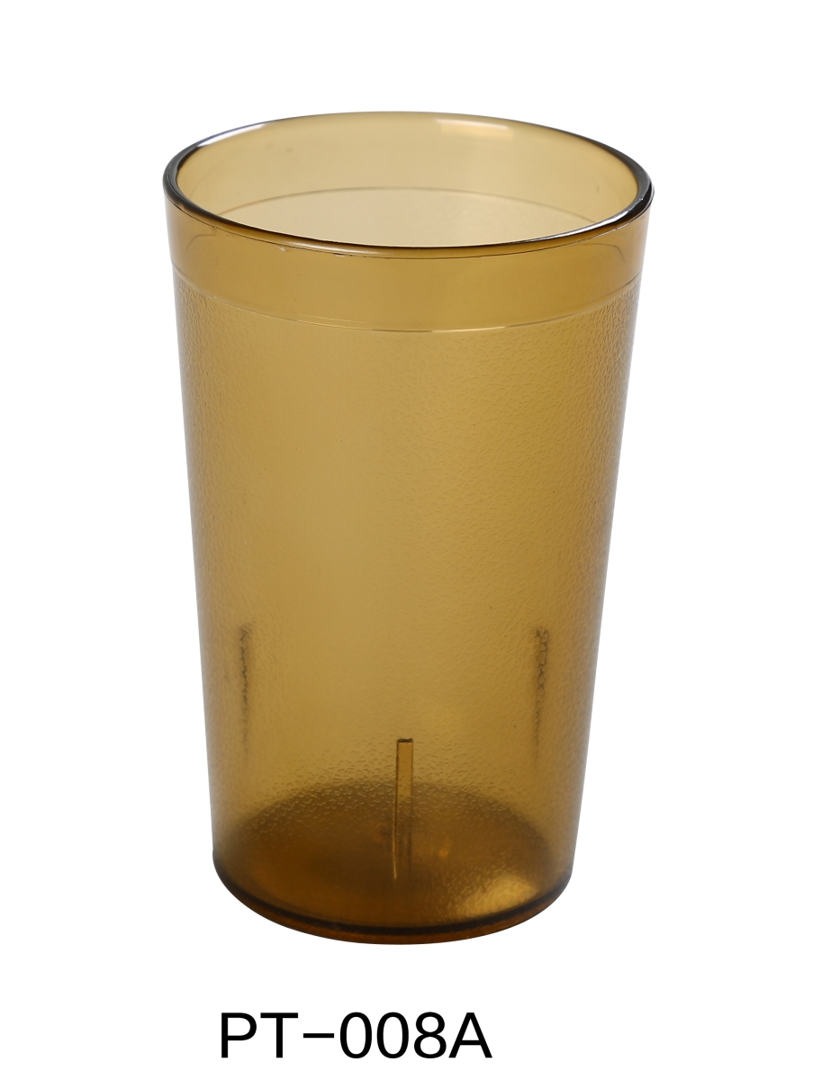 Picture of Yanco PT-008A 8 oz Tumbler, Amber - 3.85 x 2.5 in. - Pack of 72