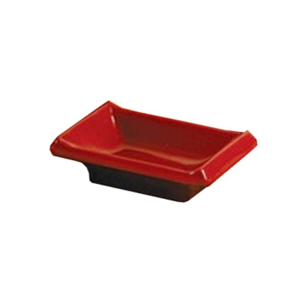 Picture of Yanco CR-4046 3.75 x 2.5 in. Two-Tone Rectangular Sauce Dish&#44; Black & Red - Pack of 72