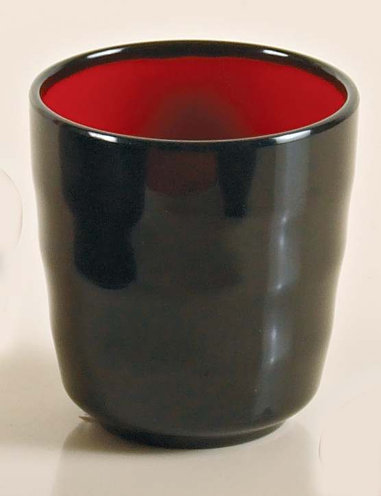 Picture of Yanco CR-9305 7 oz Two-Tone Tea Cup, Black & Red - 3 x 3.125 in. - Pack of 48