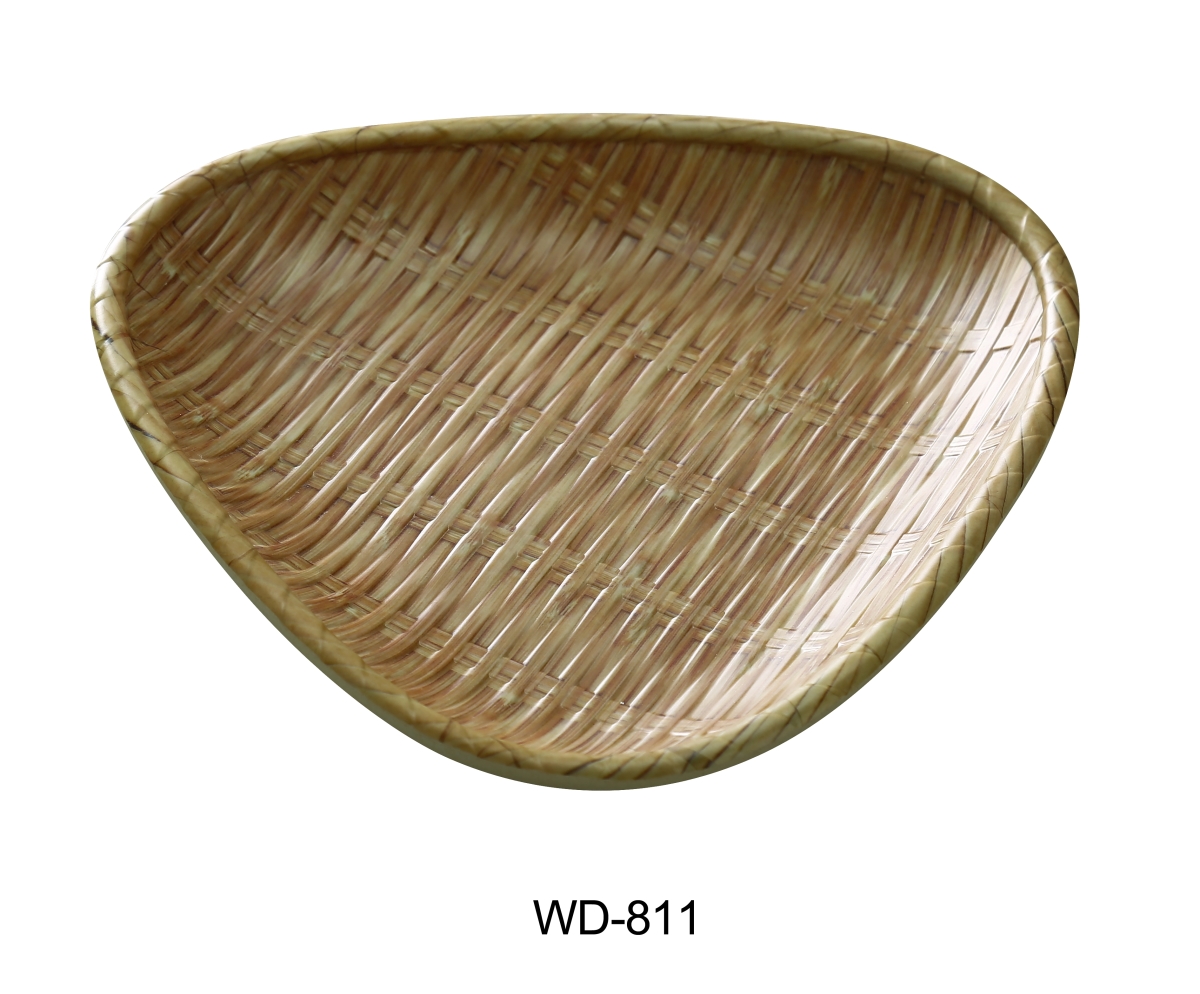Picture of Yanco WD-811 1 in. Triangular Deep Plate, Bamboo Look Finish - Pack of 24