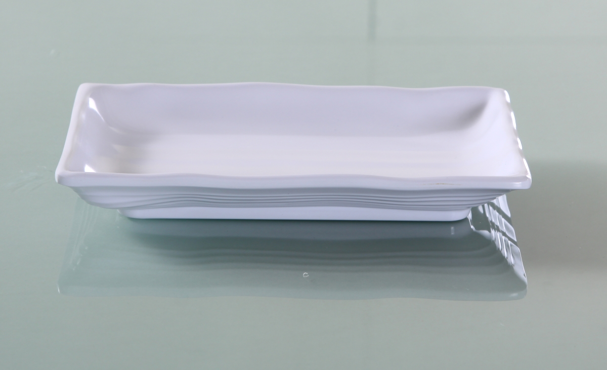 Picture of Yanco OK-2408 8 x 5.5 in. Osaka-1 Deep Rectangular Plate, White - Pack of 48