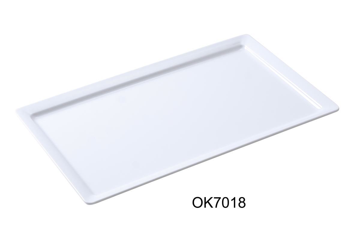 Picture of Yanco OK-7018 18 x 12 in. Osaka-2 Display Rectangular Plate, White - Pack of 6