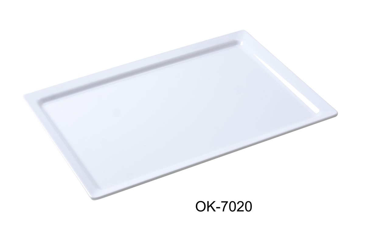 Picture of Yanco OK-7020 20 x14 in. Osaka-2 Display Rectangular Plate, White - Pack of 6