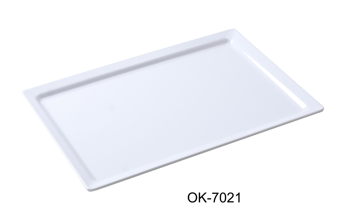 Picture of Yanco OK-7021 21 x 13 in. Osaka-2 Display Rectangular Plate, White - Pack of 6
