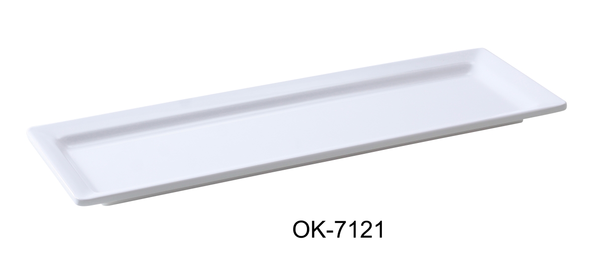 Picture of Yanco OK-7121 21 x 7 in. Osaka-2 Display Plate, Rectangular, White - Pack of 6