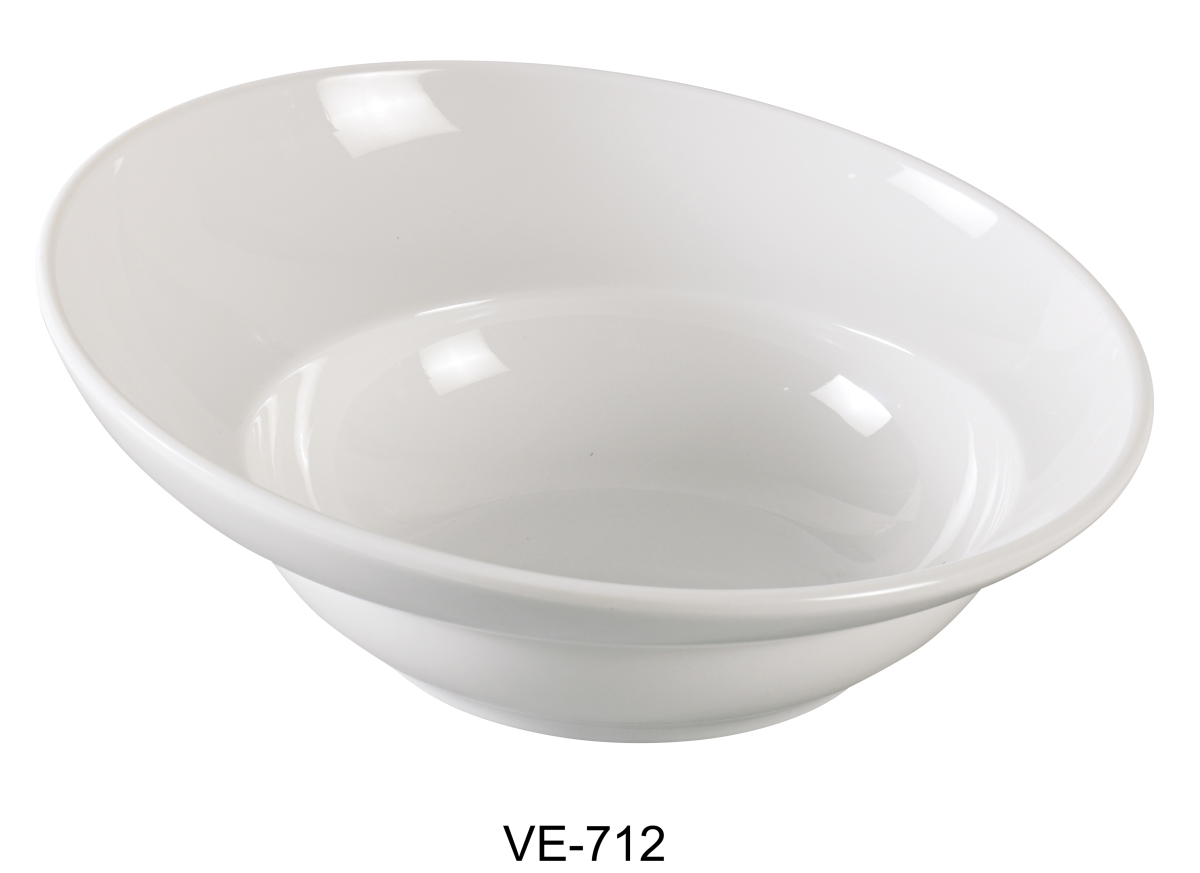 Picture of Yanco VE-712 12 in. 68 oz Venice Sheer Salad Bowl - Melamine, White - Pack of 12