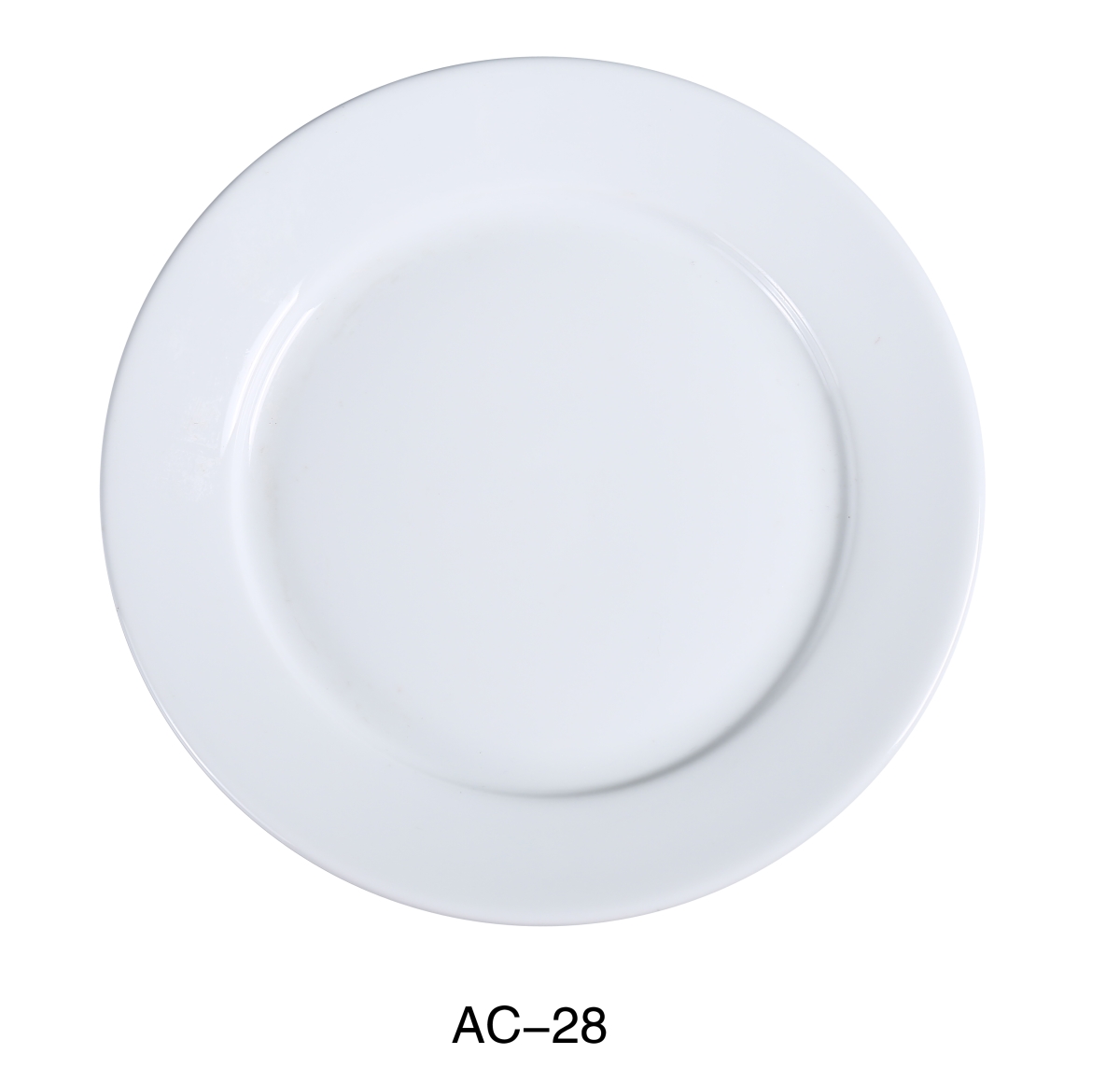 Picture of Yanco AC-28 20 in. ABCO Round Plate - Porcelain, Super White - Pack of 2