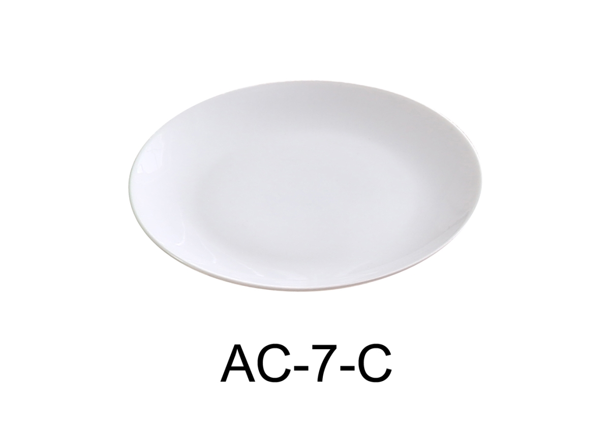 Picture of Yanco AC-7-C 7 in. ABCO Coupe Plate - Porcelain, Super White - Pack of 36