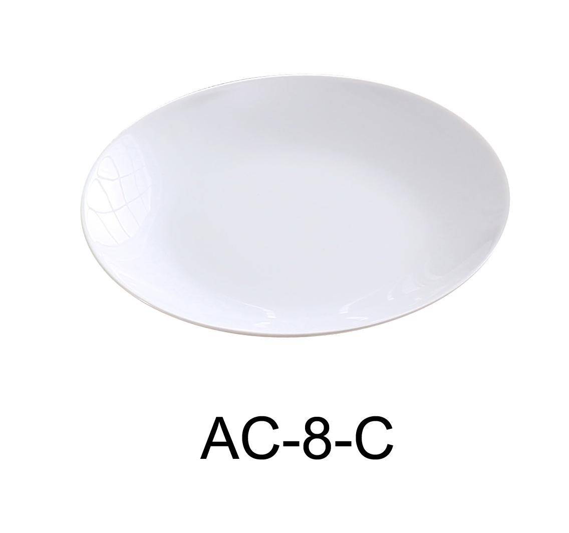 Picture of Yanco AC-8-C 8 in. ABCO Coupe Plate - Porcelain, Super White - Pack of 36