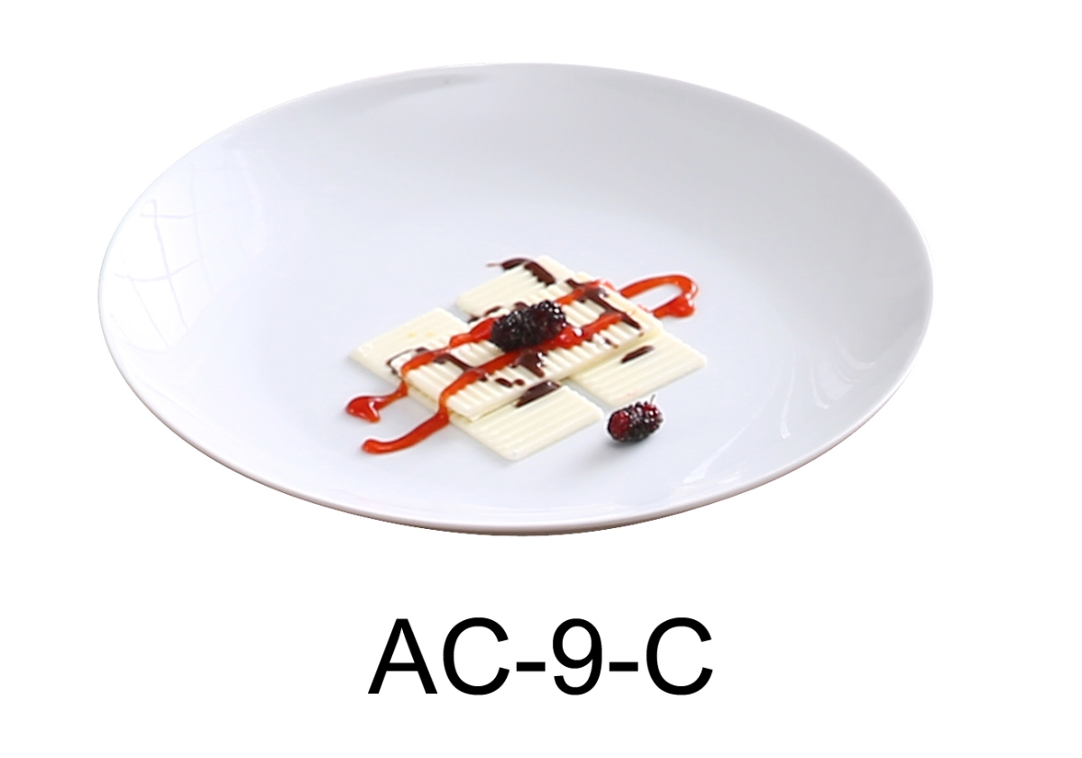 Picture of Yanco AC-9-C 9 in. ABCO Coupe Plate - Porcelain, Super White - Pack of 24