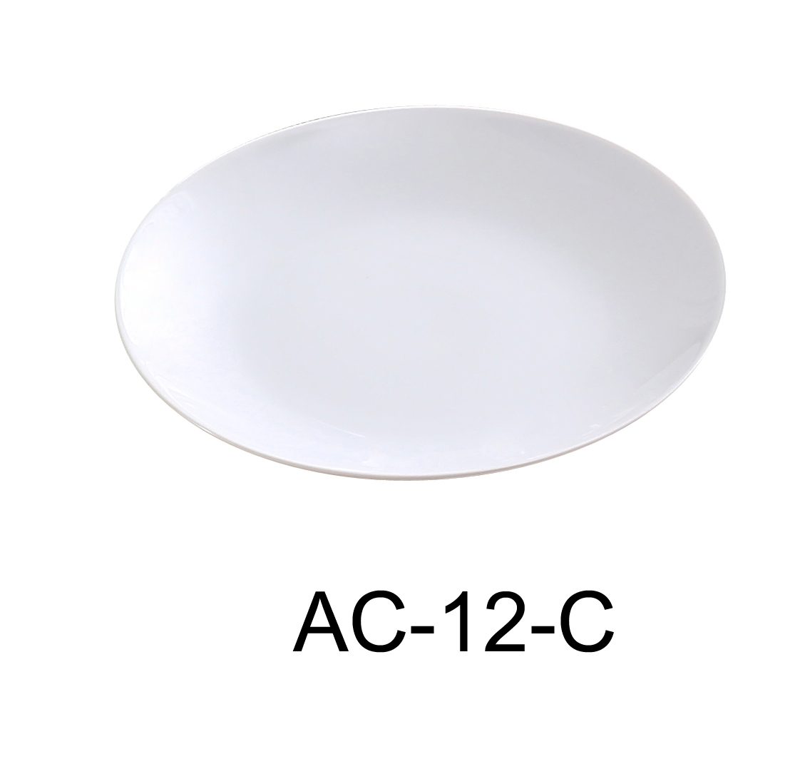 Picture of Yanco AC-12-C 12 in. ABCO Coupe Plate - Porcelain, Super White - Pack of 12