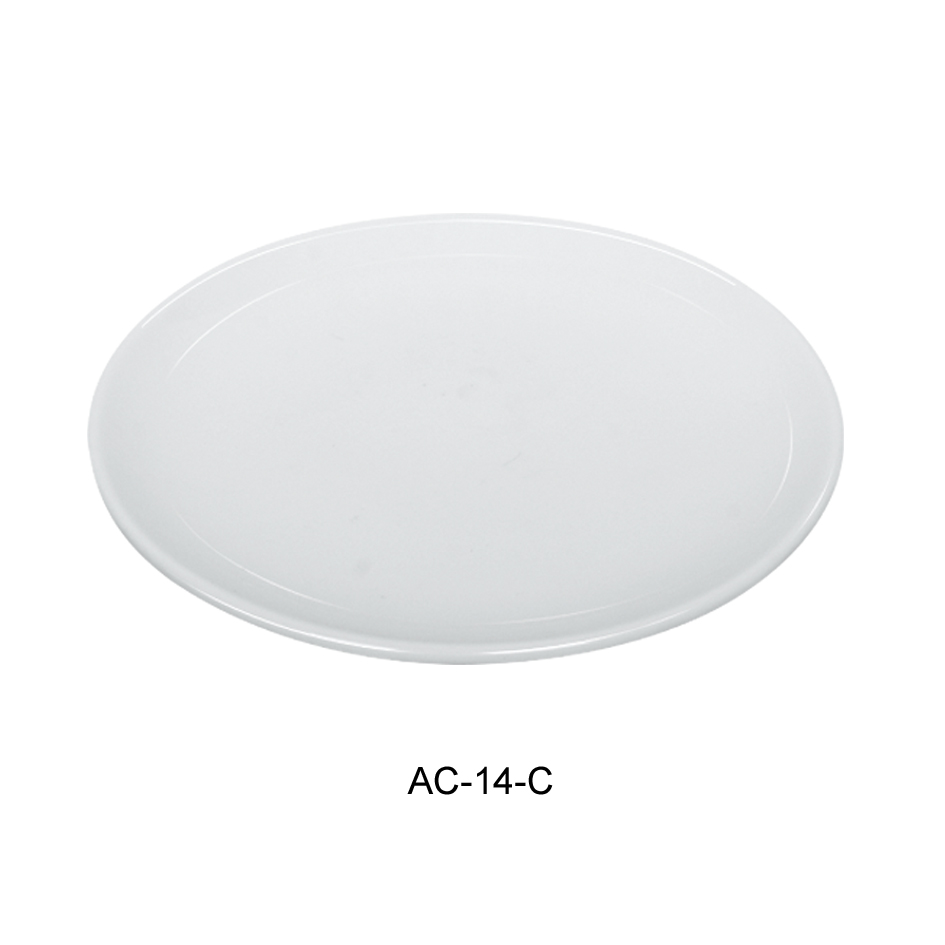Picture of Yanco AC-14-C 14 in. ABCO Coupe Plate - Porcelain, Super White - Pack of 4