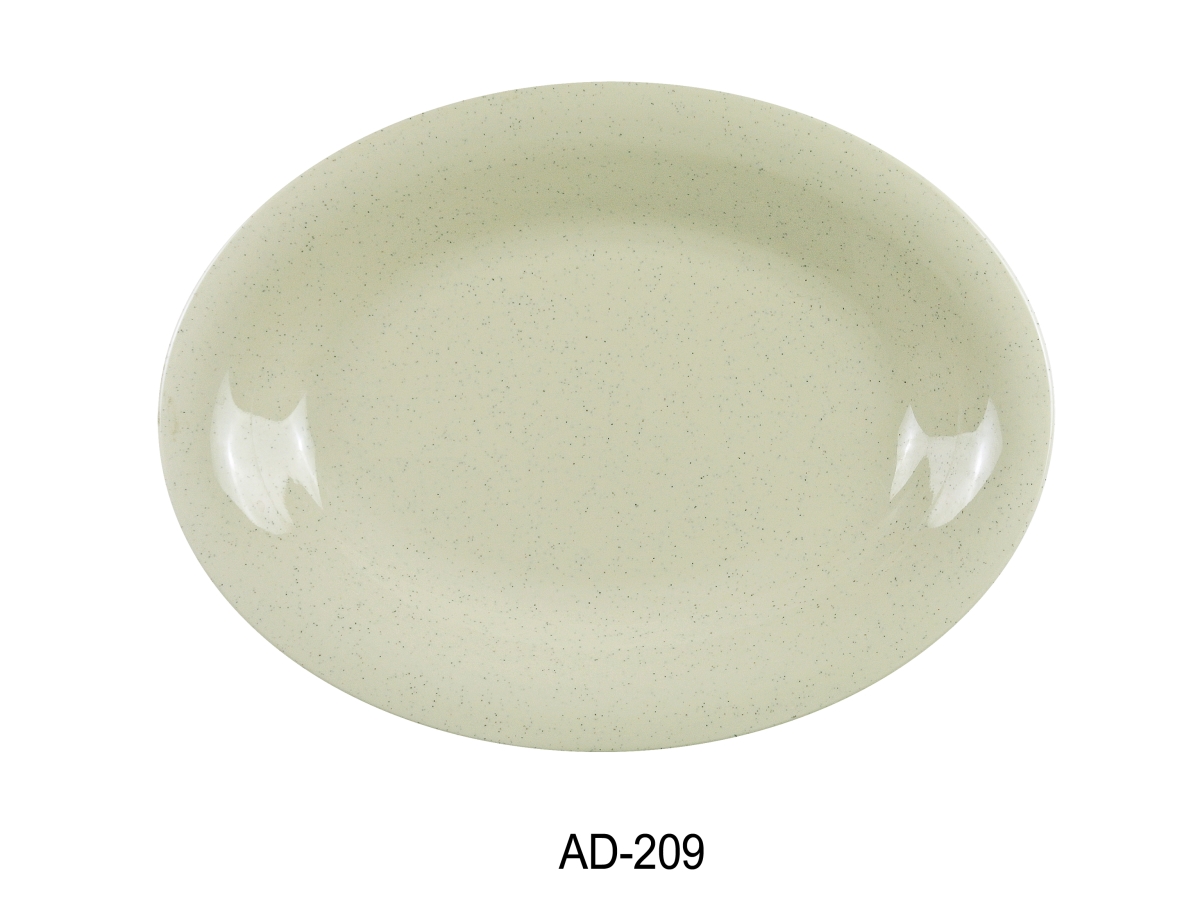 Picture of Yanco AD-209 Ardis Oval Platter - Melamine, White - 7.25 x 9.5 in. - Pack of 24