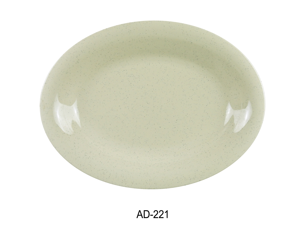 Picture of Yanco AD-221 Ardis Oval Platter - Melamine, White - 11.5 x 8 x 0.75 in. - Pack of 24
