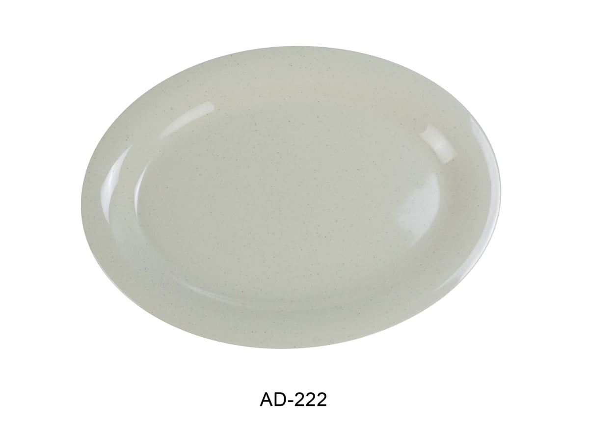 Picture of Yanco AD-222 Ardis Oval Platter - Melamine, White - 12 x 9 x 1 in. - Pack of 12