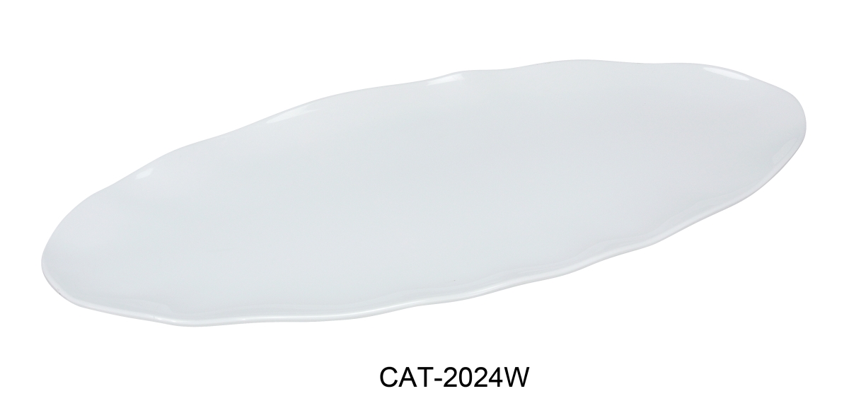 Picture of Yanco CAT-2024W Catering Oval Platter - Melamine, White - 10 x 24 in. - Pack of 6