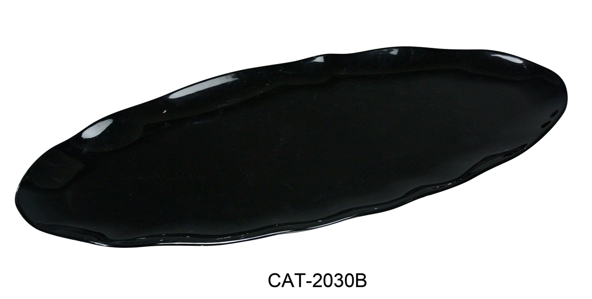 Picture of Yanco CAT-2030B Catering Oval Platter - Melamine, Black - 12.25 x 30 in. - Pack of 6