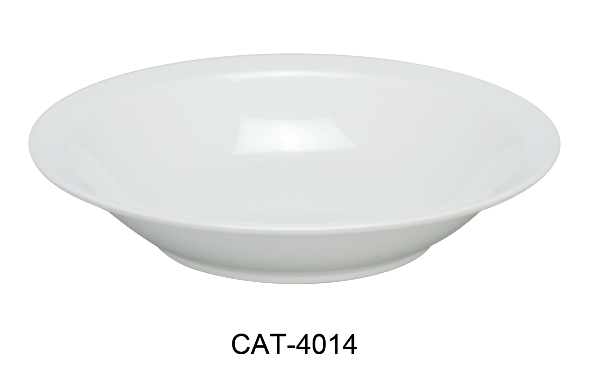 Picture of Yanco CAT-4014 14 in. 108 oz Catering Rim Bowl - Melamine, White - Pack of 12