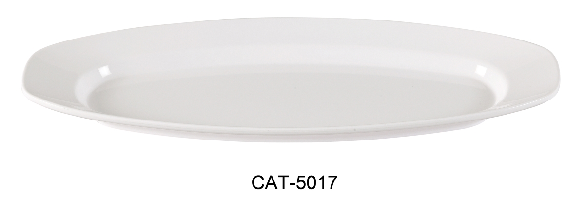 Picture of Yanco CAT-5017 Catering Platter - Melamine, White - 7 x 16.5 in. - Pack of 12
