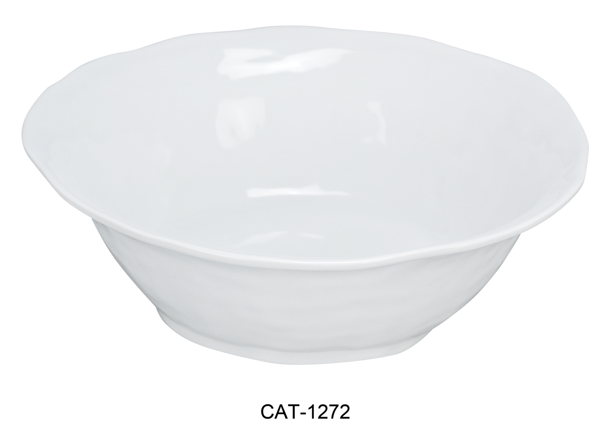 Picture of Yanco CAT-1272 4.25 qt. Catering Bowl - Melamine, White - 14.5 x 14.5 x 4.5 in. - Pack of 6