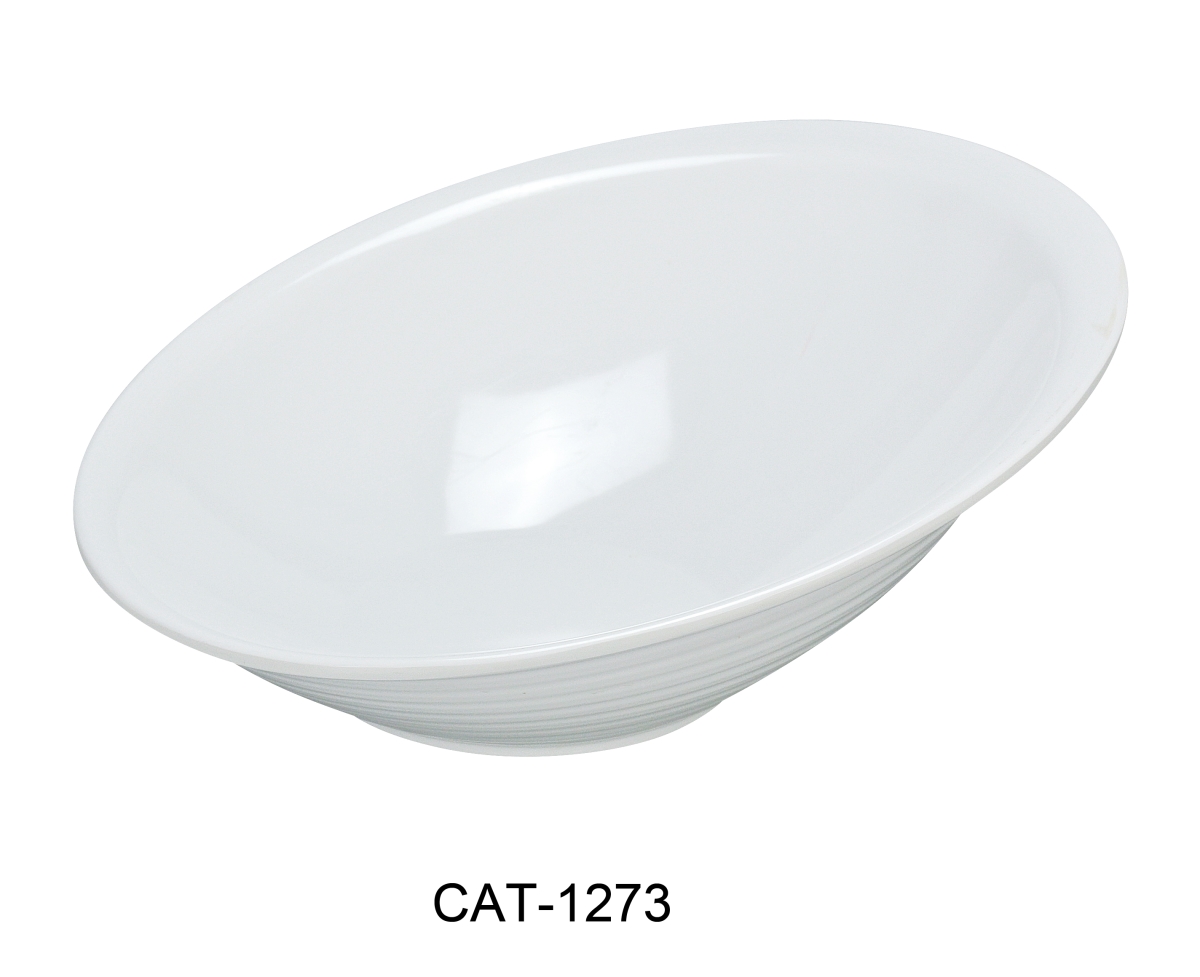Picture of Yanco CAT-1273 4.5 qt. Catering Sheer Bowl - Melamine, White - 15 x 12.5 x 5 in. - Pack of 6
