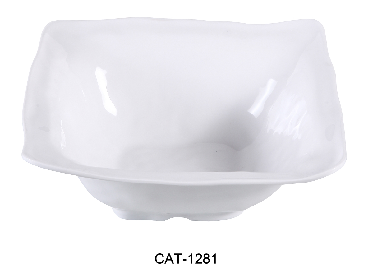Picture of Yanco CAT-1281 5.5 qt. Catering Square Bowl - Melamine, White - 14 x 14 x 5.25 in. - Pack of 6