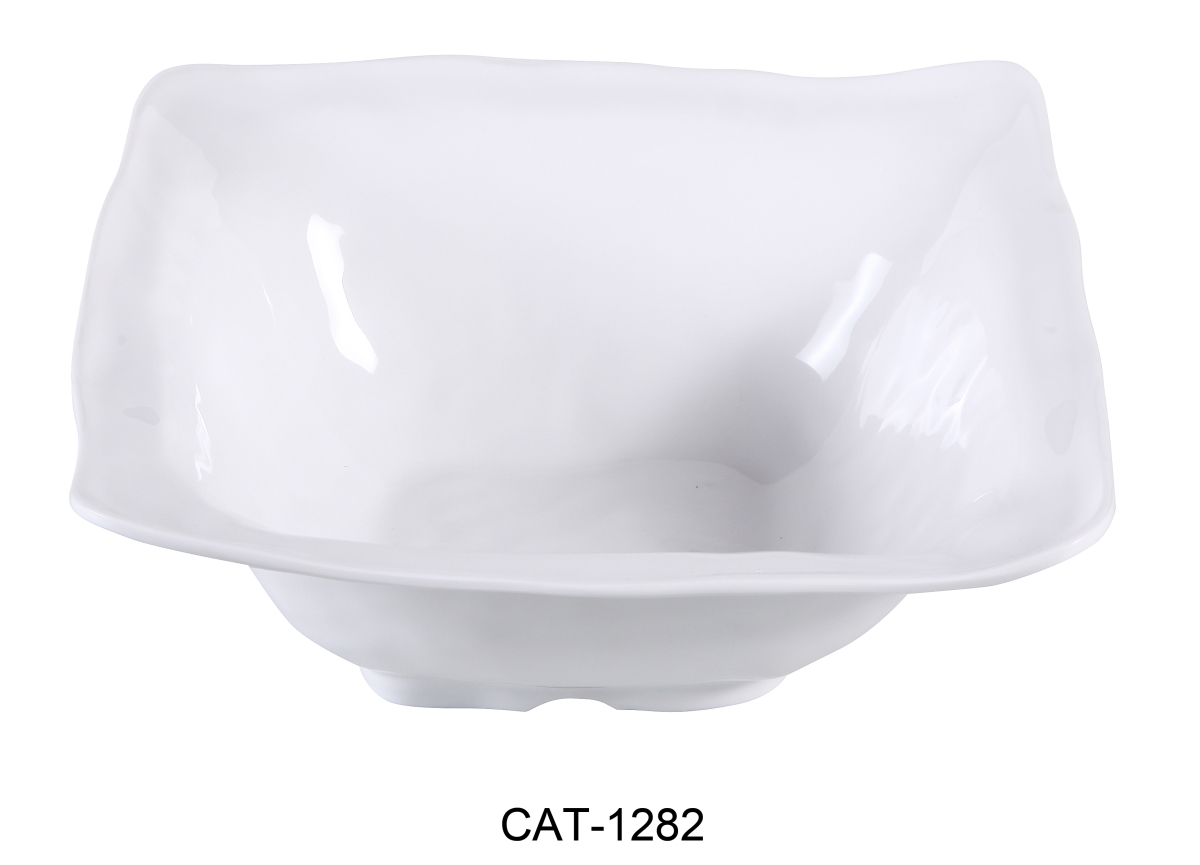 Picture of Yanco CAT-1282 7 qt. Catering Square Bowl - Melamine, White - 16 x 16 x 5.5 in. - Pack of 6
