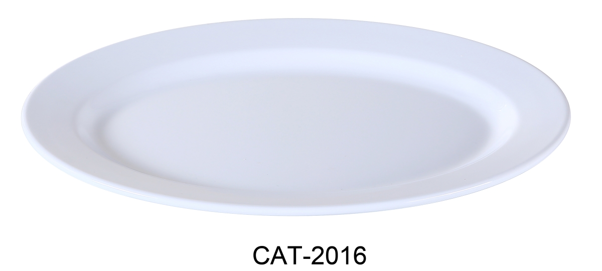 Picture of Yanco CAT-2016 Catering Oval Plate - Melamine, White - 12 x 16 in. - Pack of 6