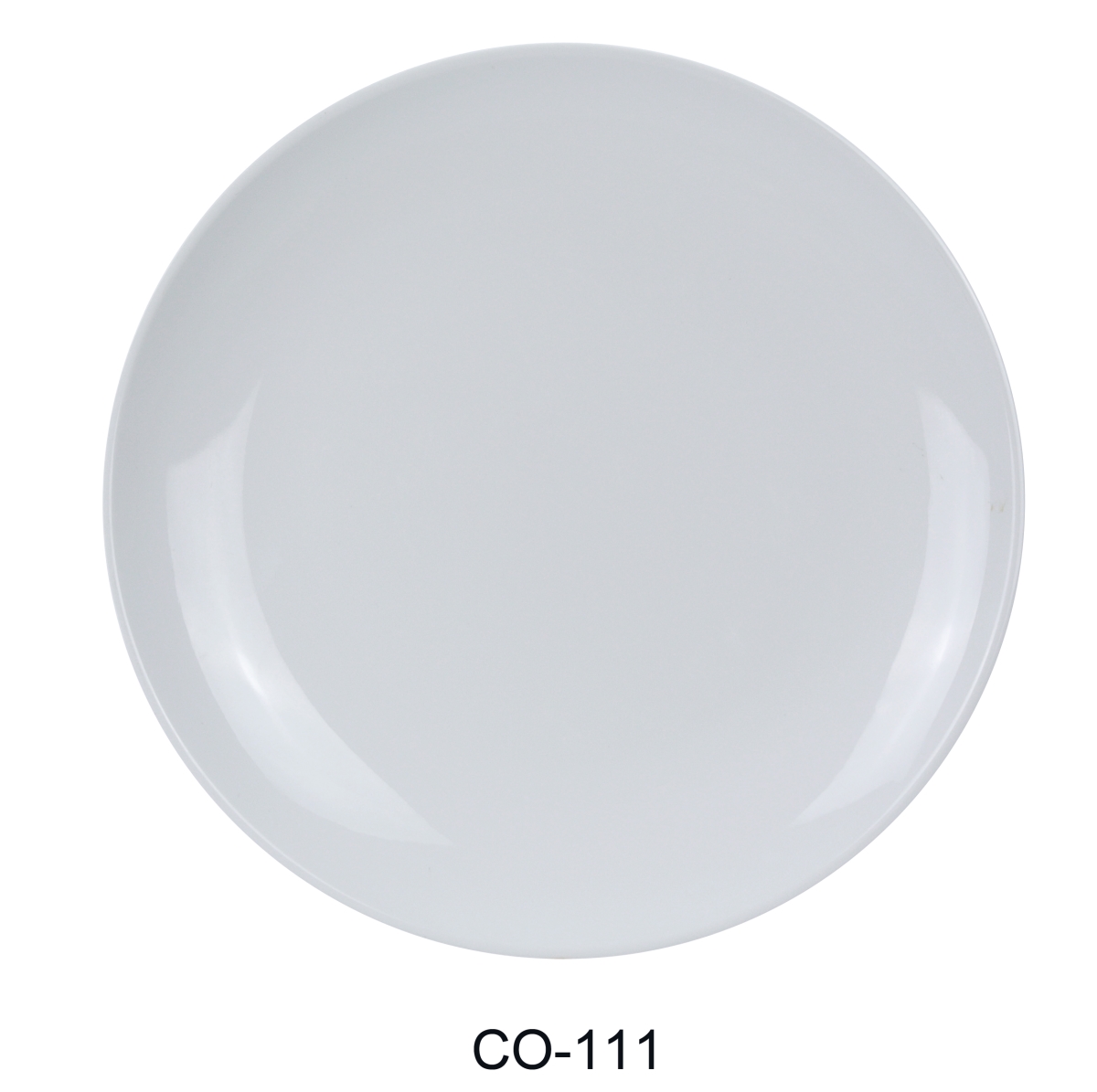 Picture of Yanco CO-111 11 in. Coupe Pattern Round Plate - Melamine, White - Pack of 24