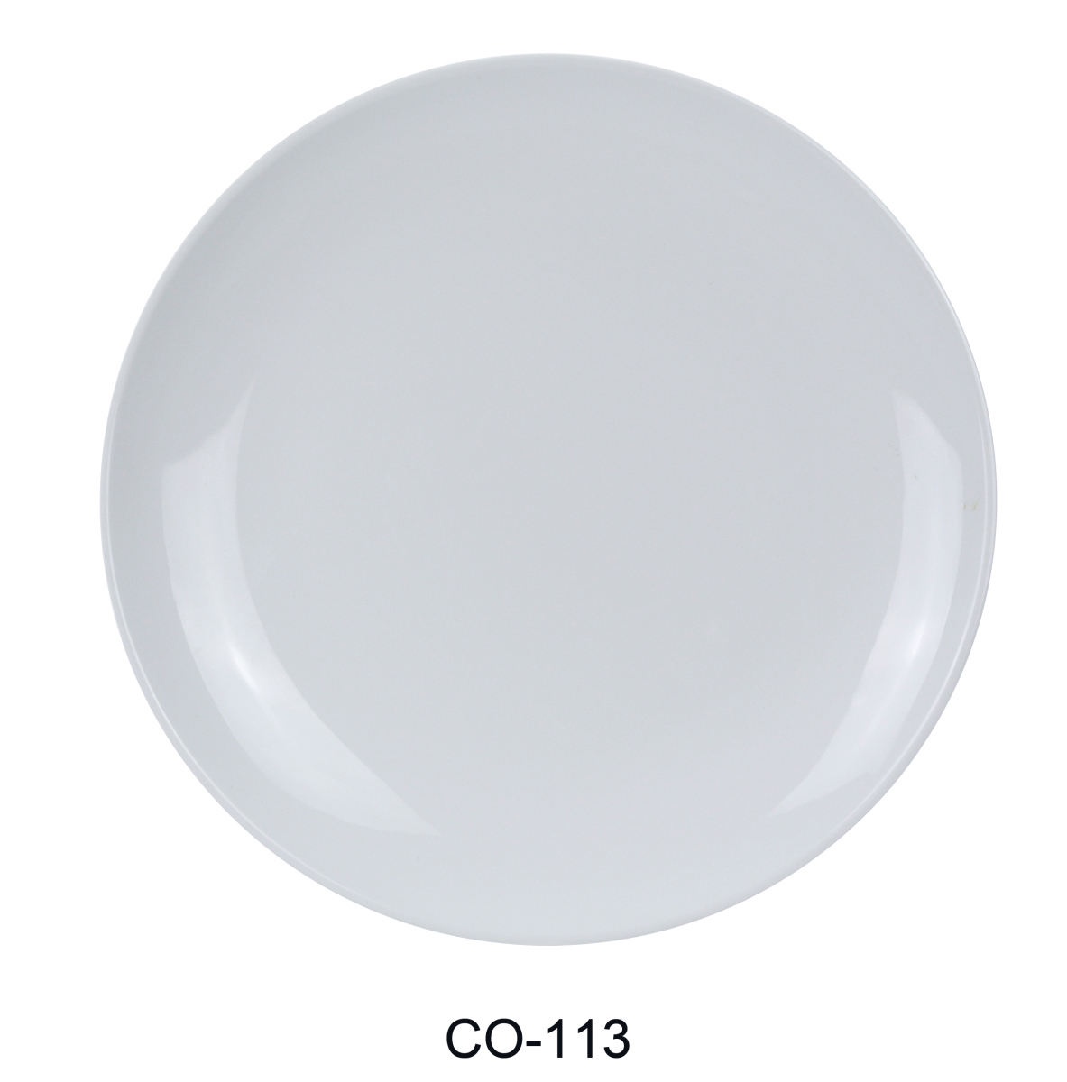 Picture of Yanco CO-113 13 in. Coupe Pattern Round Plate - Melamine, White - Pack of 12