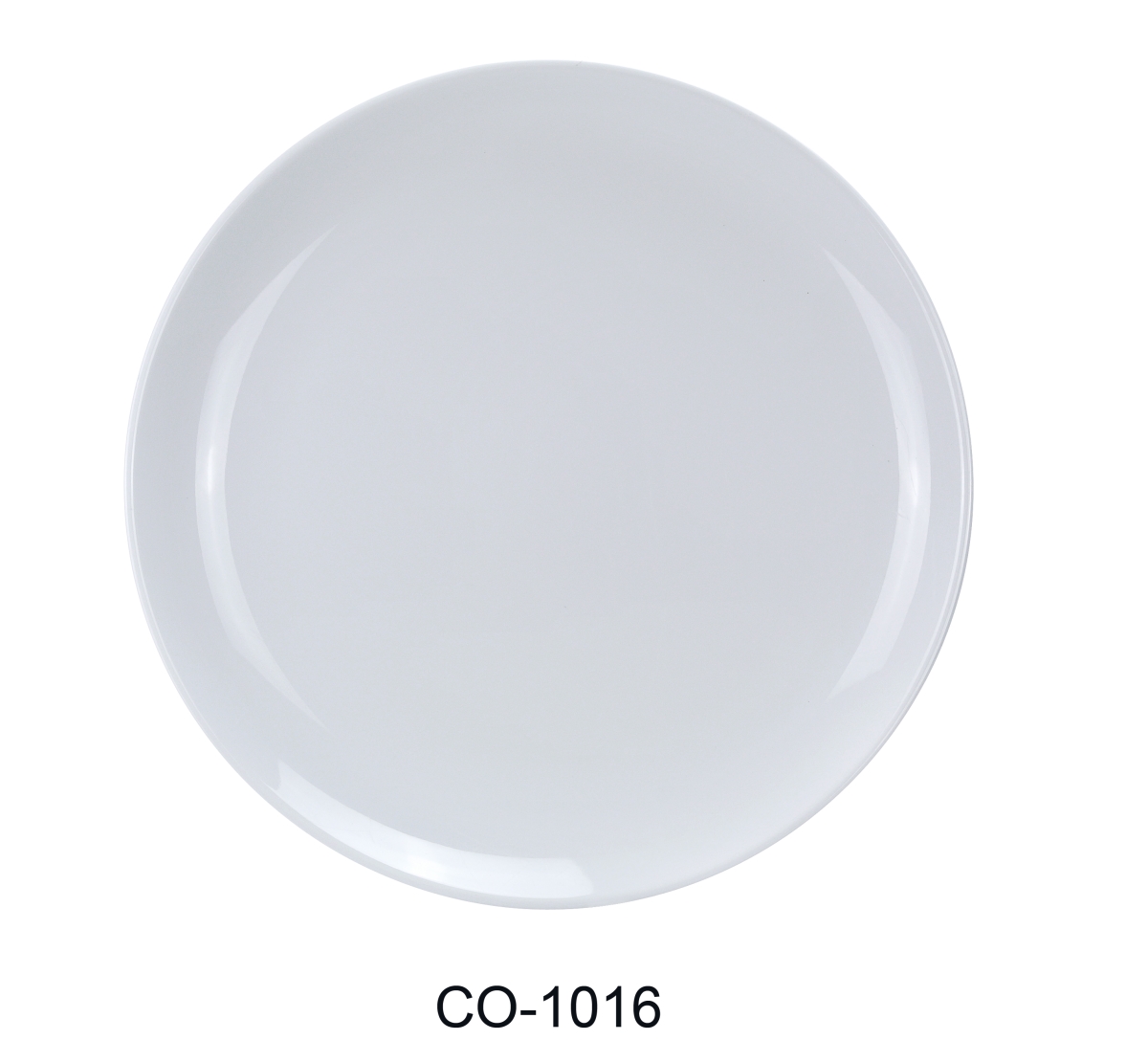 Picture of Yanco CO-1016 16 in. Coupe Pattern Round Plate - Melamine, White - Pack of 12