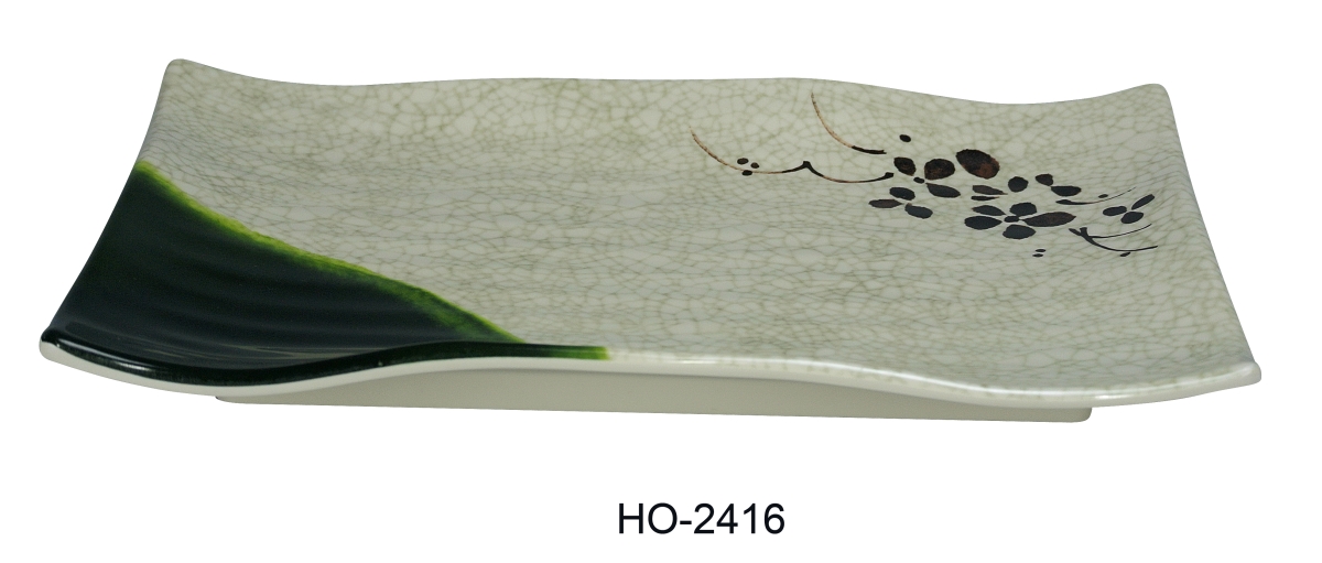Picture of Yanco HO-2416 Honda Ripple Plate - Rectangular - Melamine, Multi Color - 16 x 5.5 in. - Pack of 12