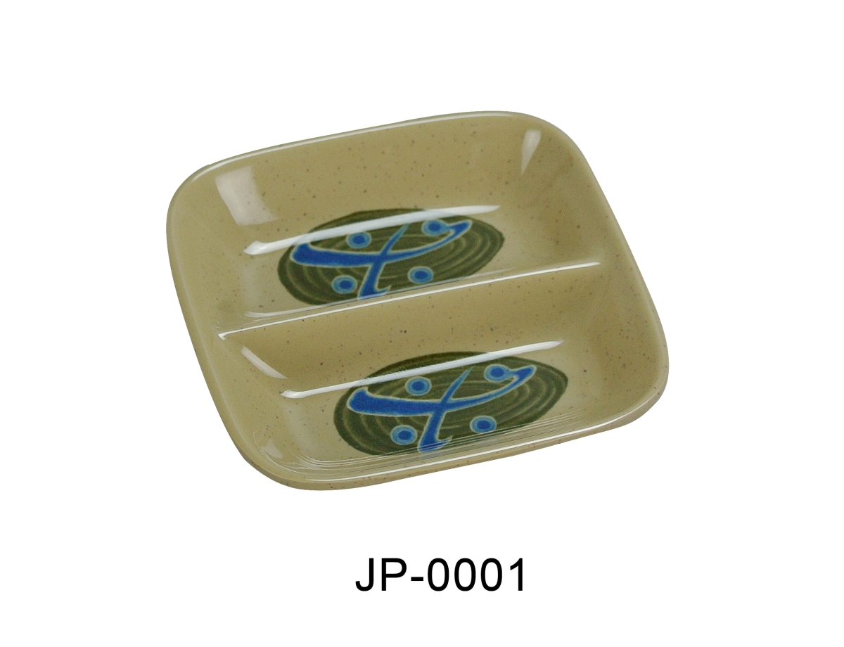 Picture of Yanco JP-0001 3.5 in. Japanese Divided Sauce - Melamine, Multi Color - Pack of 72